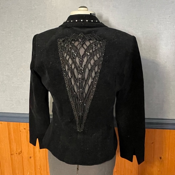 EUC-Bisou Bisou sparkly black jacket - Picture 1 of 7